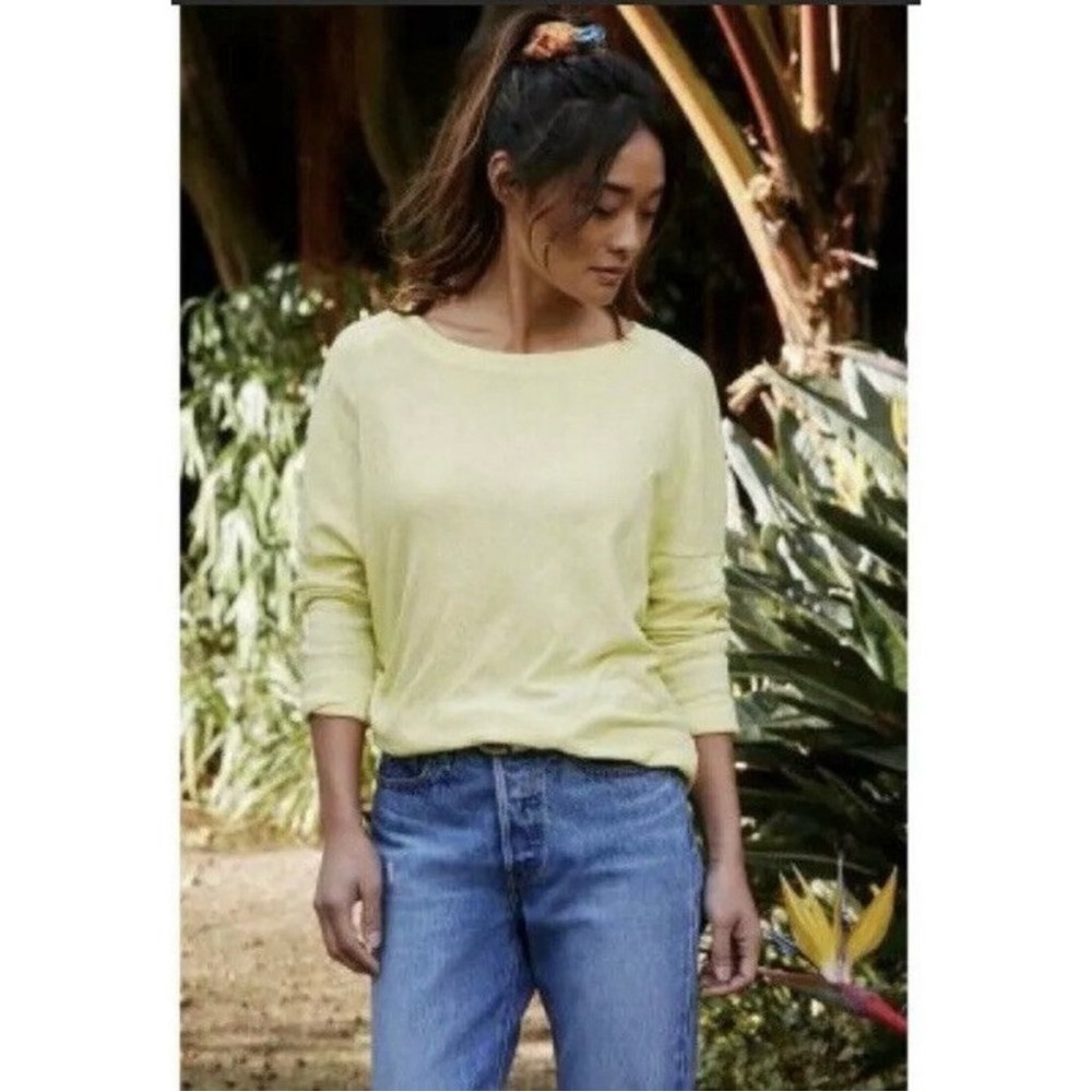By Anthropologie Damiana Yellow Slouchy Pullover Top